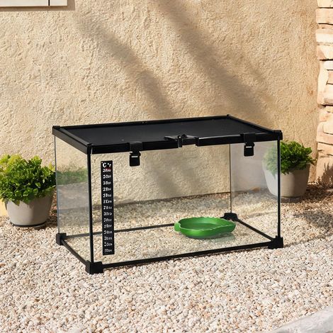 Terrarium pour reptiles 50 x 30 x 25 cm avec thermomètre (1/5)