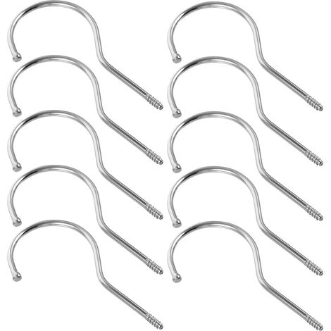 10 crochets de plafond inox, pour suspension et décoration (1/5)