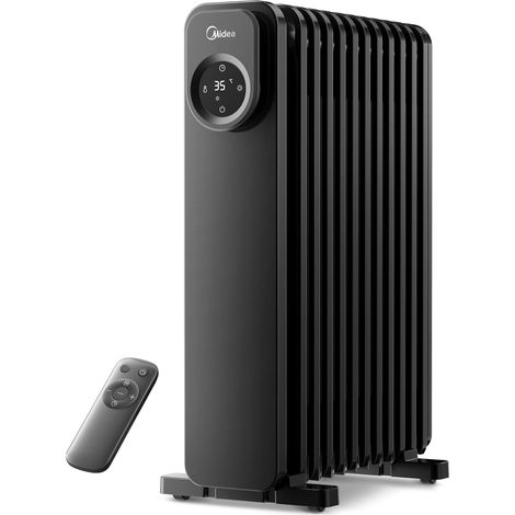 Radiateur à Bain D'huile, 2300W, 11 Ailettes, Télécommande, Noir (1/5)