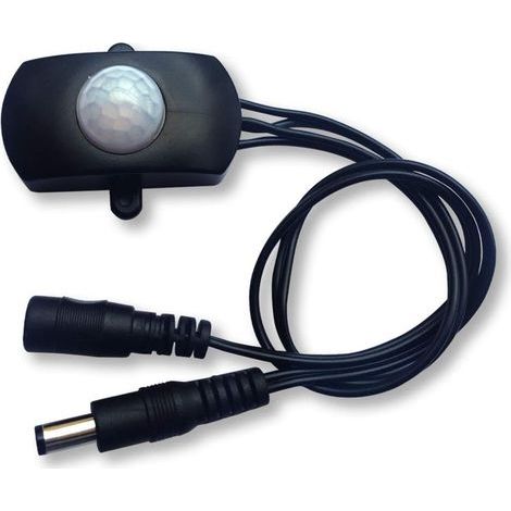Bewegungsmelder DC 6 V 12 V-24 V 5 A mit CC-Kabel für LED-Kamera (rechteckig (ohne Beleuchtung), schwarz) (1/5)