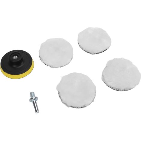 Pieces 3 Inch Wool Polishing Pads with 5/8 Adapter (1/5)
