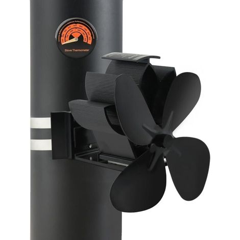 Accessoire de cheminée et poêle,Ventilateur Poele,6 Pales,Ventilateur de Poêle à Fonctionnement Silencieux,Alimenté par la Chaleur,Sans Electricité,Ventilateur de Cheminée Pour Bois/Brûleur à Bois/Che