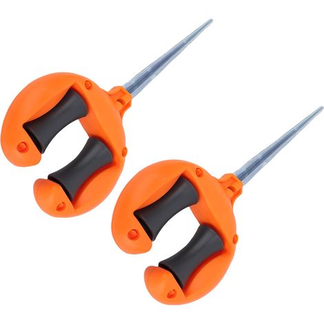 Guida per tubo di irrigazione in ABS, 2 pezzi, supporto a rullo con punte, supporto a picchetto per proteggere piante da prato e giardino. (1/5)