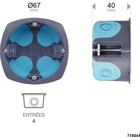 DEBFLEX - BOITE D'ENCASTREMENT STOPAIR MULTIMAT 1P Ø67/P40 FILET DE 30 - 718041