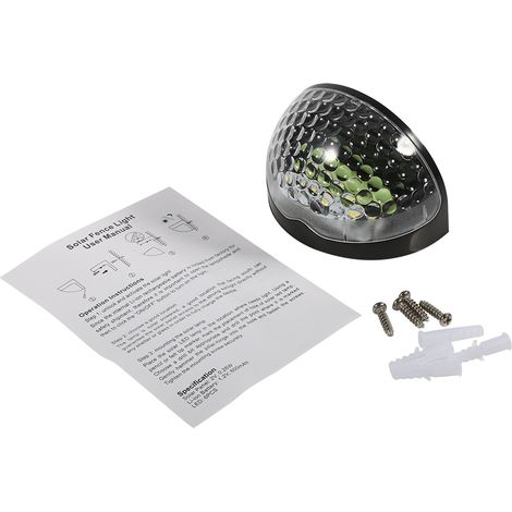 Lampe Murale Solaire LED Dôme - Étanche IP65 - Capteur Luminosité Automatique - Pour Jardin Clôture Escalier Cour - 2 Pièces (1/5)