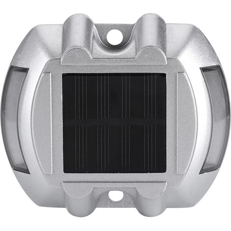 Lampe Solaire à 6 LED Imperméable Casting Aluminium Extérieure de Voie d'allée de Route Bleu