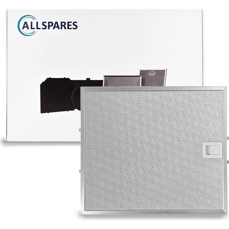 Filtro metálico AllSpares para campanas extractoras compatible con Bosch Siemens Neff 00363095/363095 (320x280x8mm)