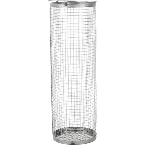 Panier à griller roulant en acier inoxydable à grille ouverte, cylindrique, pour poisson, légumes et frites, taille L (1/5)