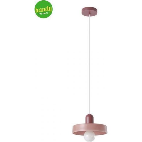 Lampada a sospensione Presa Eglo 1 x E27 25 cm rosso/rosa