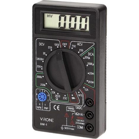 Virone DM-1 Multimetro Digitale Con display LCD Indicatore di batteria scarica