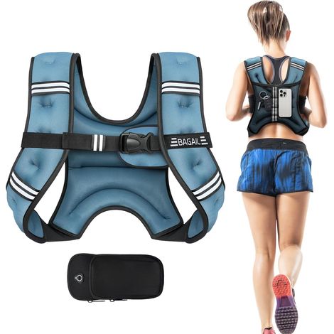 Gewichtsweste für Krafttraining, verstellbare Größe, praktische Tasche, Gewichtsweste aus Eisensand, ideal für Fitnessstudio, Yoga und Aerobic-Übungen