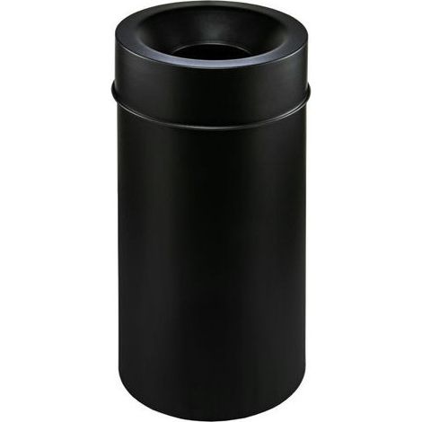 [JAMAIS UTILISE] Poubelle Anti-Feu Murale 50L MEDIAL INTERNATIONAL en Acier Noir - 770211 (1/2)