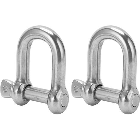 Lot de 2 manilles à vis M16 en acier inoxydable 304, robustes, en forme de D, pour bracelets en paracorde (1/5)