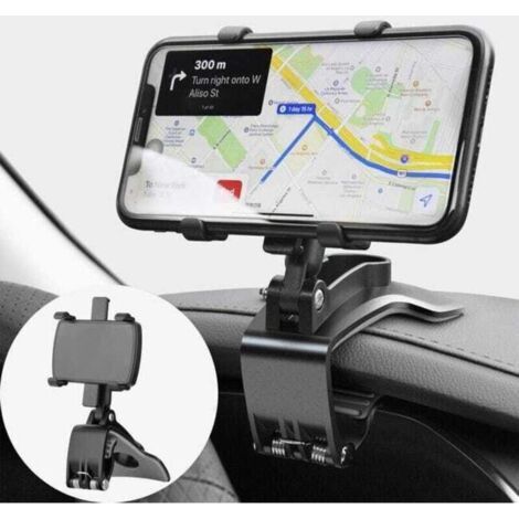 Support de téléphone pour voiture, rotation à 360 degrés, support de téléphone pour tableau de bord, support de téléphone pour voiture (1/5)
