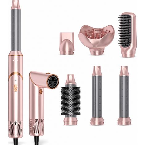 Brosse Soufflante Coiffante 6-en-1 avec Sèche-cheveux, Boucleur et Lisseur Rose 220 V EU (1/5)