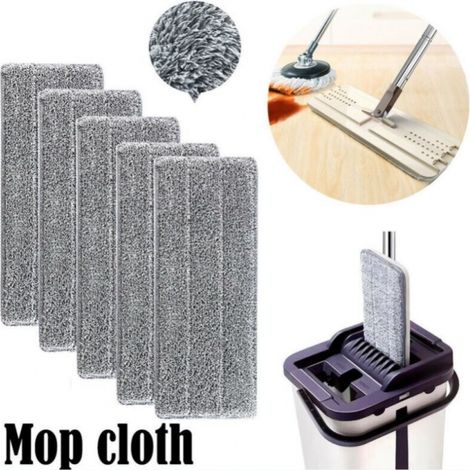 BEBUSINGOTO 5 pièces Serpillères en Microfibre pour Balai Lave-Sol Housse de Nettoyage de Rechange Vadrouille La Tête de Ménage de Vadrouille pour Balai Plat Nettoyage en Microfibre/Lingettes de Nett (1/5)