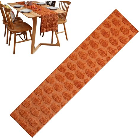 Nappe De Table Halloween, Nappe de Table Style Ferme avec Motif 3D, Décorations Halloween Décoration D'intérieur pour Cuisine Saisonnière Fête (1/5)
