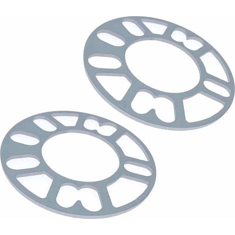 2 Entraînement Élargisseur de Voie 8mm Bague Centrale Flasque Aluminium Alliage Universel pour Voitures (1/5)
