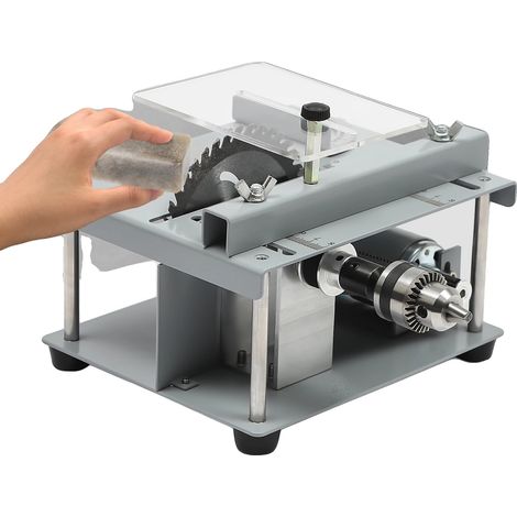 Mini Scie à Table, 96W de Puissance, Angle de Coupe Réglable 0-90°, Contrôle de Vitesse 7 Niveaux, Lame en Acier Durable, Design Léger (1/5)