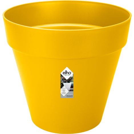 Elho Loft Urban Round Wheels 50 Ochre Vaso Rotondo (1/3)