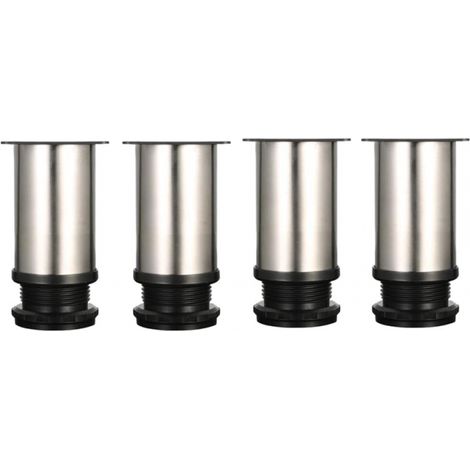 4 Pieds Acier Inox 80mm Réglables Hauteur 0-15mm (1/5)