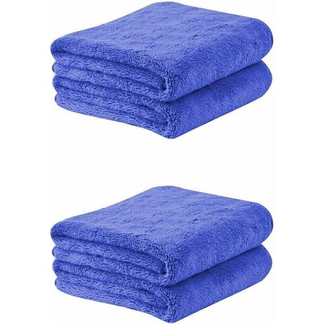 4pcs Tissu microfibur convivial avec des chiffons de polissage sans peluchoires extrêmement absorbants et doux pour le soin de la voiture et de la moto - Microfibuers de voiture - 30 x (1/5)