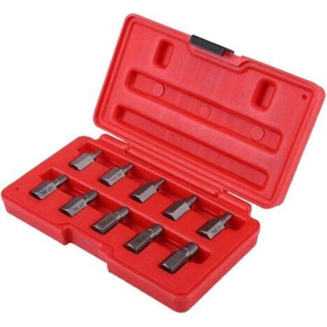 Extractor, juego de extractores de tornillos de 10 piezas de 3,2-10,3 mm para quitar pernos prisioneros oados y dañados, extractor de tornillos dañados (1/5)