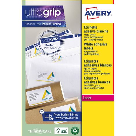 Avery L7171-25 etiqueta autoadhesiva Blanco 100 pieza(s) (1/2)