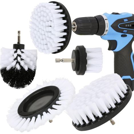 EASYCOMFORT Set de 4 Brosses de Nettoyage pour Perceuse - Kit de Brosses pour Jantes et Scrubber (1/5)