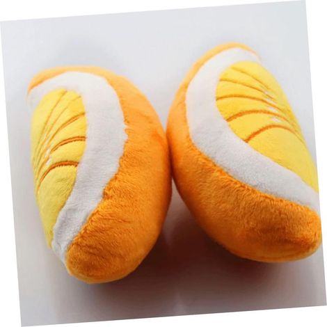 Lot de 4 jouets orange doux à mâcher pour chien, nettoyage des dents et réduction de l'ennui, jouets interactifs durables (1/5)