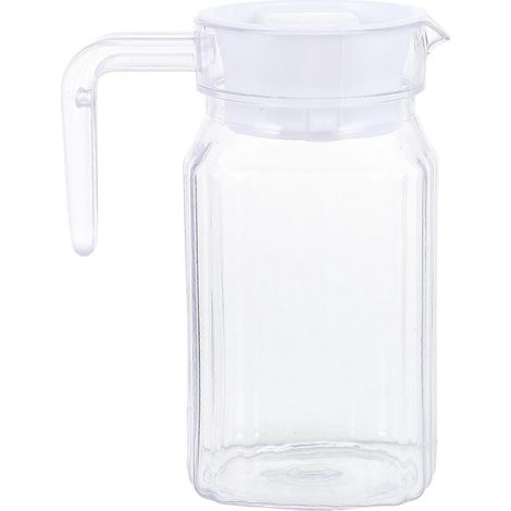 Petit pichet en verre avec couvercle, pichet doseur pour liquides chauds, pichet en acrylique, bouilloire à thé froid (1/5)