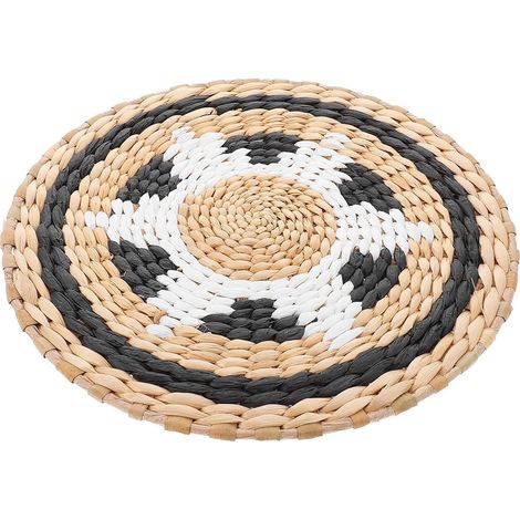 Panier Mural Rond et Herbe Marine Tissé Main Bohème Décoration Murale Rustique pour Usage Polyvalent Style Naturel Salon Ferme (1/5)
