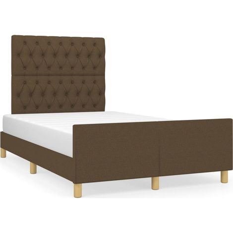 Maison Exclusive - Giroletto senza Materasso Marrone Scuro 120x200 cm Tessuto (1/5)