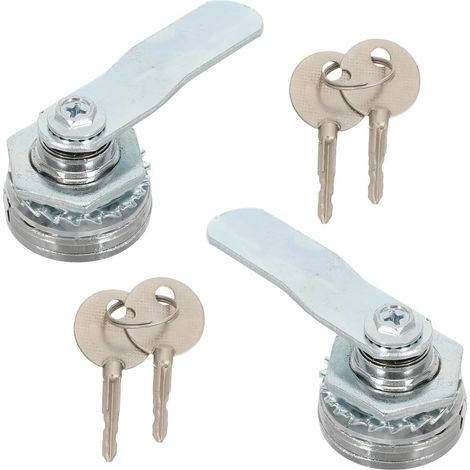 TEHAUX Lot de 2 cylindres serrure à came clé croisée en alliage (1/5)