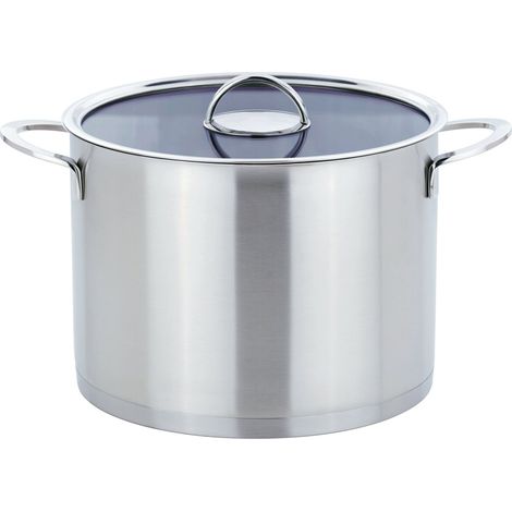 GSW 893268 Elegance Tutto Elettrico con Coperchio in Vetro 26 cm/Circa 10,0 Litri, Acciaio Inox, Argento, 40 x 27,5 x 21,5 cm, 2 unità
