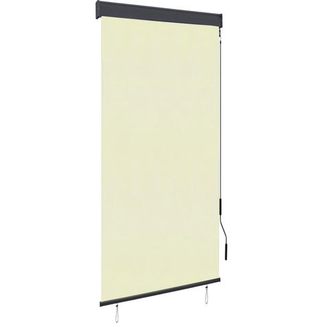 Tenda a Rullo per Esterni 100 x 250 cm con manovella in Tessuto vari colori colore : Crema (1/5)