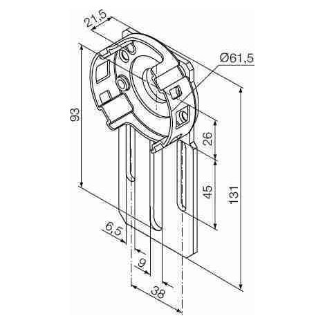 Nice 535.10037 - Halterung kompakt, einstellbar (standard)