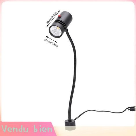 Lampe De Travail LED - Col De Cygne Flexible - Base Magnétique - IP44 - 7 W - Pour Machine À Coudre Et Atelier - 1 Pièce (1/5)