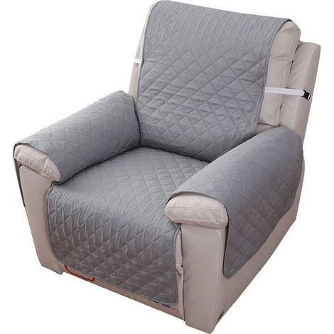 Relaxing Single Seat Recliner Cover, Waterproof Slipcover for Bedroom (Gray 55×200)