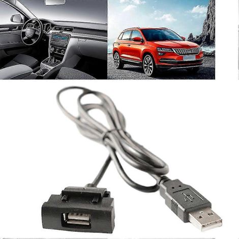 Adaptateur de câble d'extension d'interface USB pour autoradio RCD510 RNS315 de Skoda Octavia (modification Android-GPS, panneau de commande).