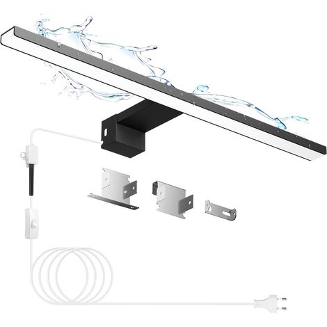 1 Luminaire Miroir,Alliage d'Aluminium,IP44 Étanche,LED 12W 4000K,Salle de Bain (1/5)