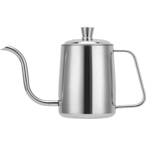 Thé Verser Sur En Acier Inoxydable 350 Ml Avec Long Bec Fin En Col De Cygne Design Élégant Pour Une Infusion Contrôlée À Domicile (1/4)