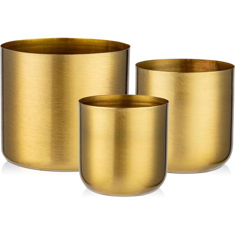 3PCS Pots de Fleurs Extérieur en Acier Inoxydable Jardin Planteurs Pot de Jardin en Métal Pots de Fleurs Vintage Ronds en Seau Fleur pour Plante ou Décoration Maison Moderne Ferme en Style (1/5)