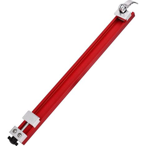 Guide de Base pour Machine de Découpe, Réglable Rail Guidage Scie Circulaire Alliage d'Aluminium Pince Positionnement Fraisage Scie Circulaire pour les Tâches Découpe (Rouge) (1/5)
