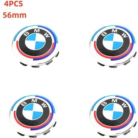 NURIA-Cache moyeu jante BMW 56mm-Enjoliveur centre roue-Convient pour le remplacement des enjoliveurs BMW-Couleurs de l'anniversaire (1/2)