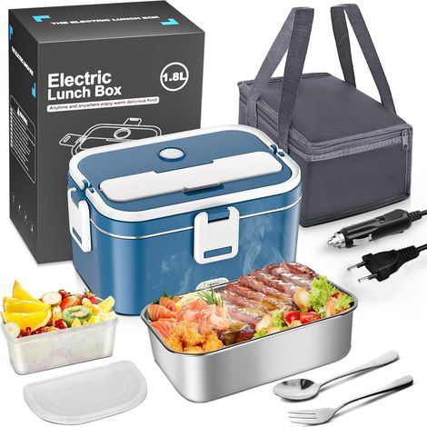 Boîte Repas Chauffante 1.8L 12V/24V/220V Chauffage Rapide (1/5)