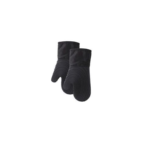 Lot de 2 gants isolants en silicone - Gants à coutures noires (1/5)
