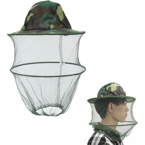 Moustiquaire tête filet apiculture chapeau protection faciale pliant équipement de pêche apiculture chapeau moustiquaire (1/5)