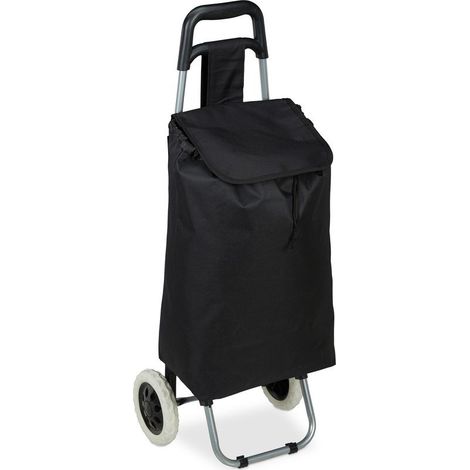 Chariot de courses pliable 28 L Sac amovible Roulettes Dimensions H x L x P : 92,5 x 42 x 28 cm Charge max 15 kg Poids 1,4 kg (1/5)