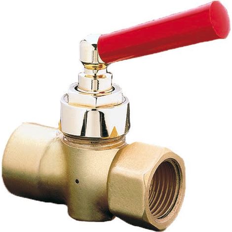 OVENTROP Rubinetto per manometro con filetto interno e premistoppa DN 15, G 1/2, PN 10, ottone, grezzo, 1110104